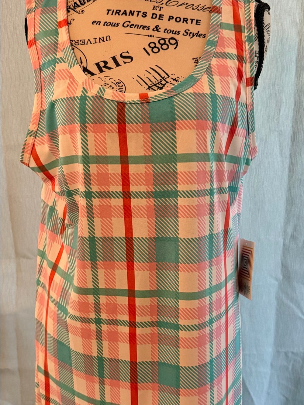 Lularoe XL Dani Tank Top Dress in Plaid